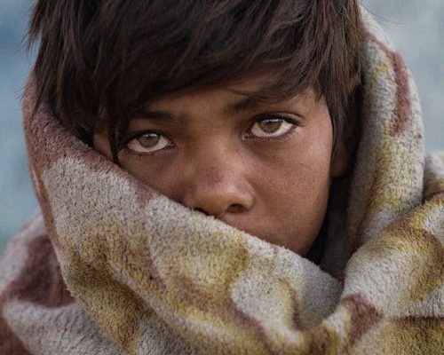 boy in blanket